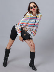 Multicolour Crochet Cape