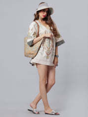 Embroidered Short Cover-Up