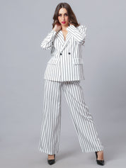 Striped Blazer Pant Set