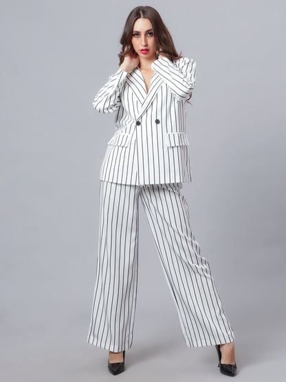Striped Blazer Pant Set