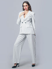 Striped Blazer Pant Set