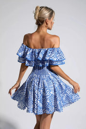 Cutout Ruffle Mini Dress