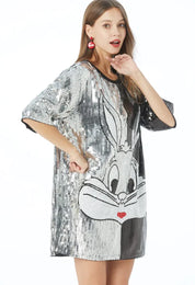 Bunny Colorblock Sequence Dress