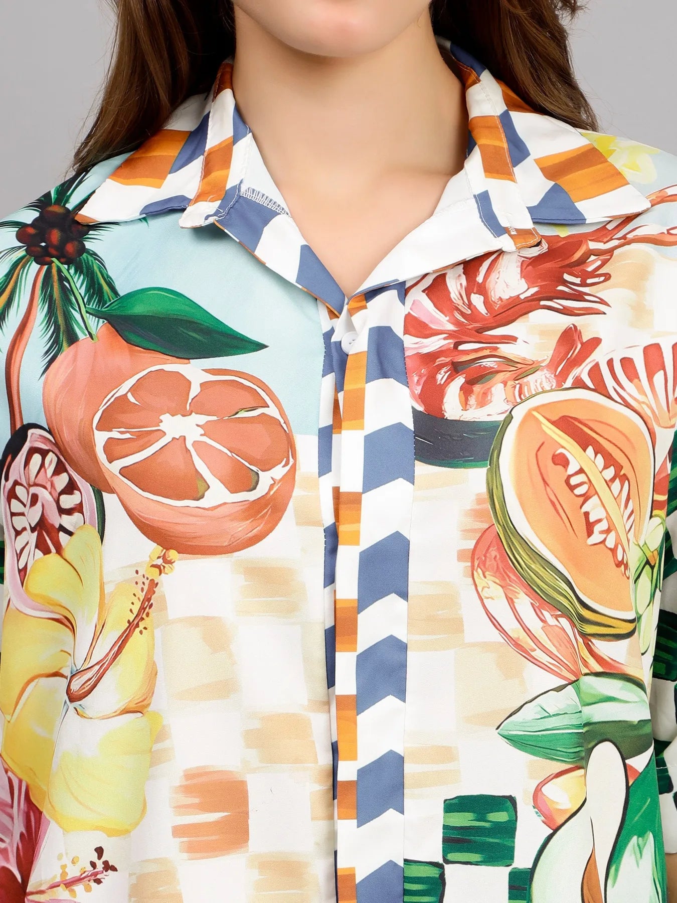 Tropical Fruit Printed Two-Piece Set