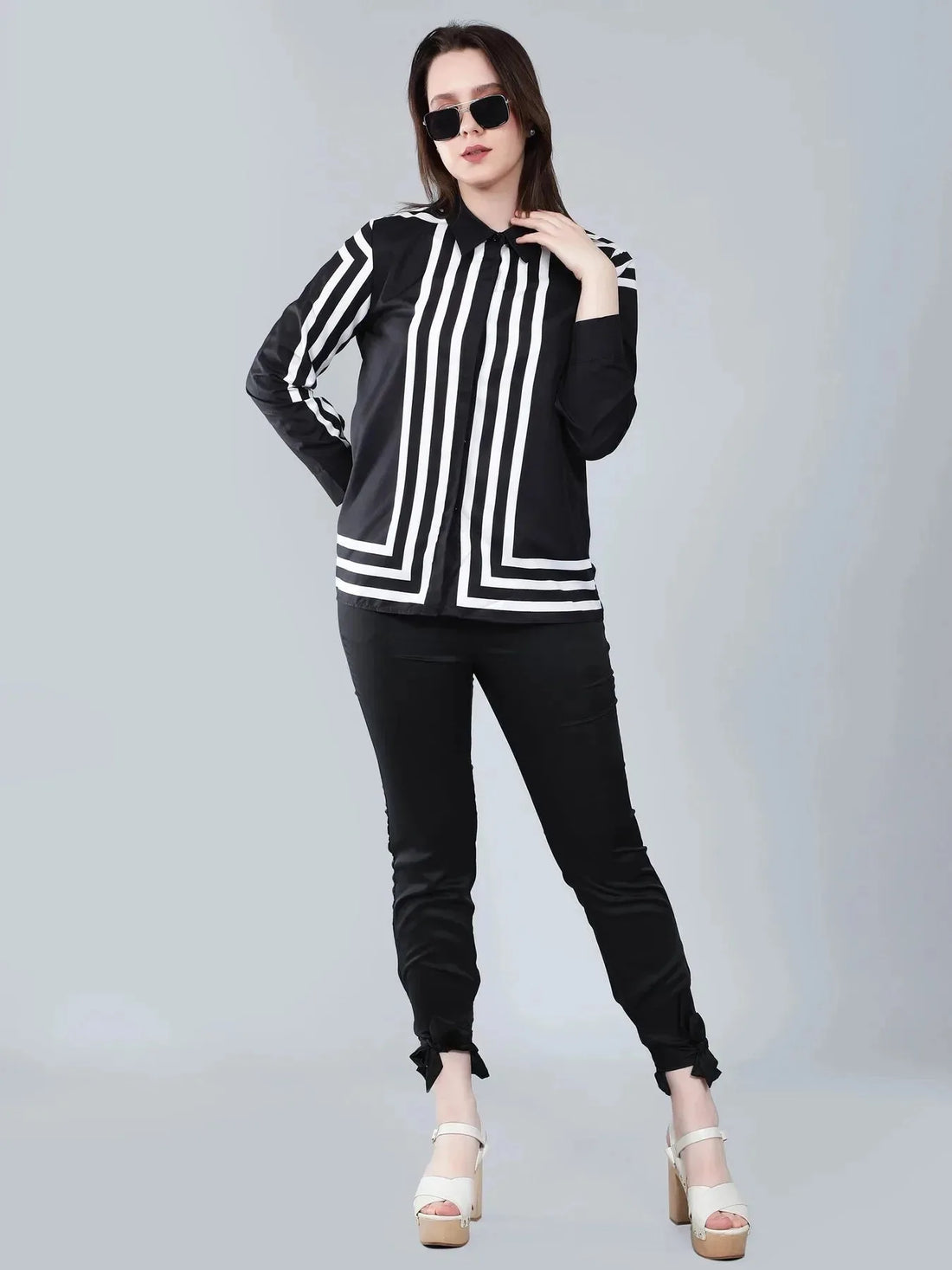 Geometric Striped Shirt