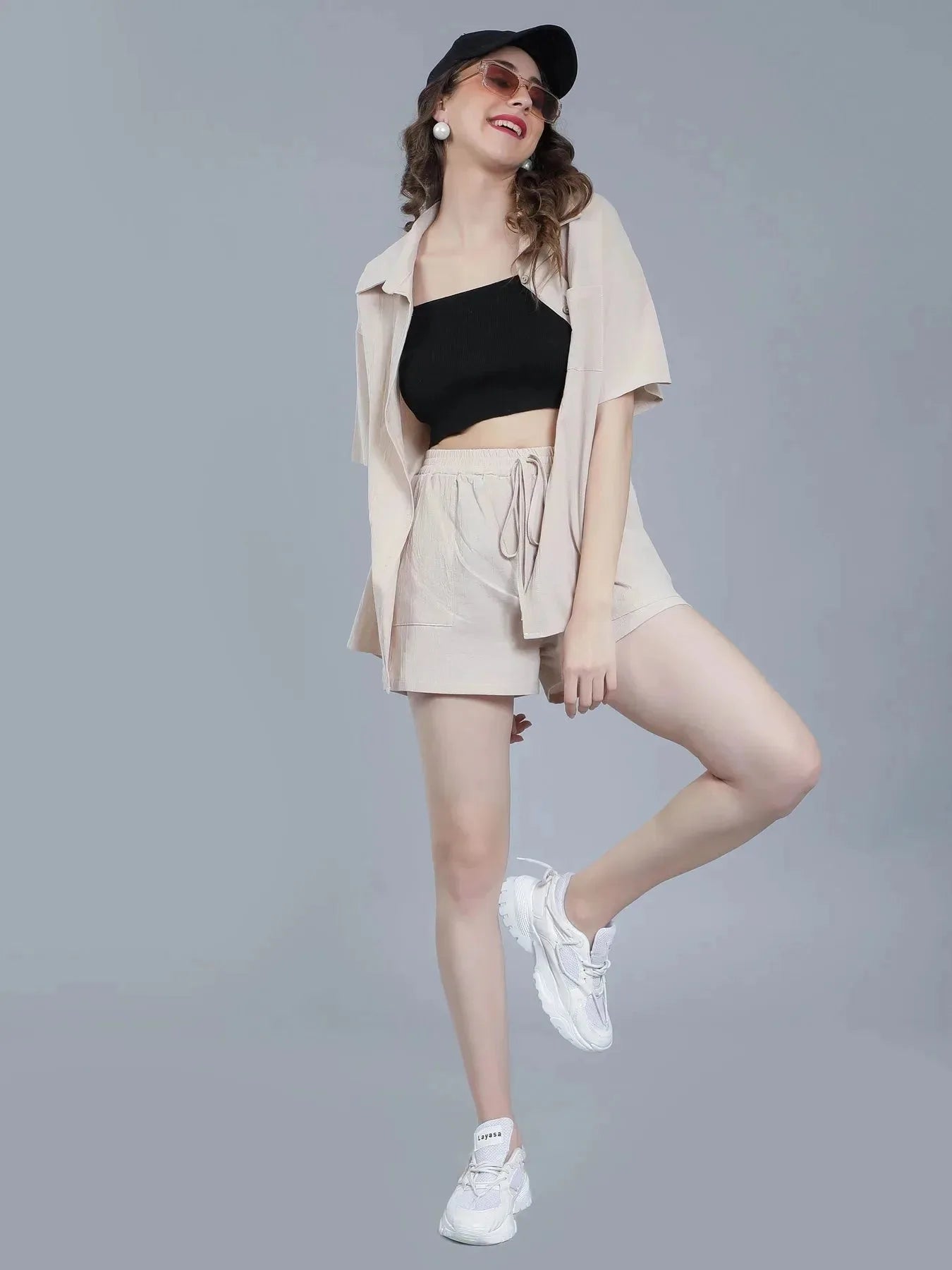 Shirt Shorts Two-Piece Casual Set