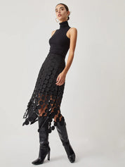 Laser Cut Double Layered Skirt