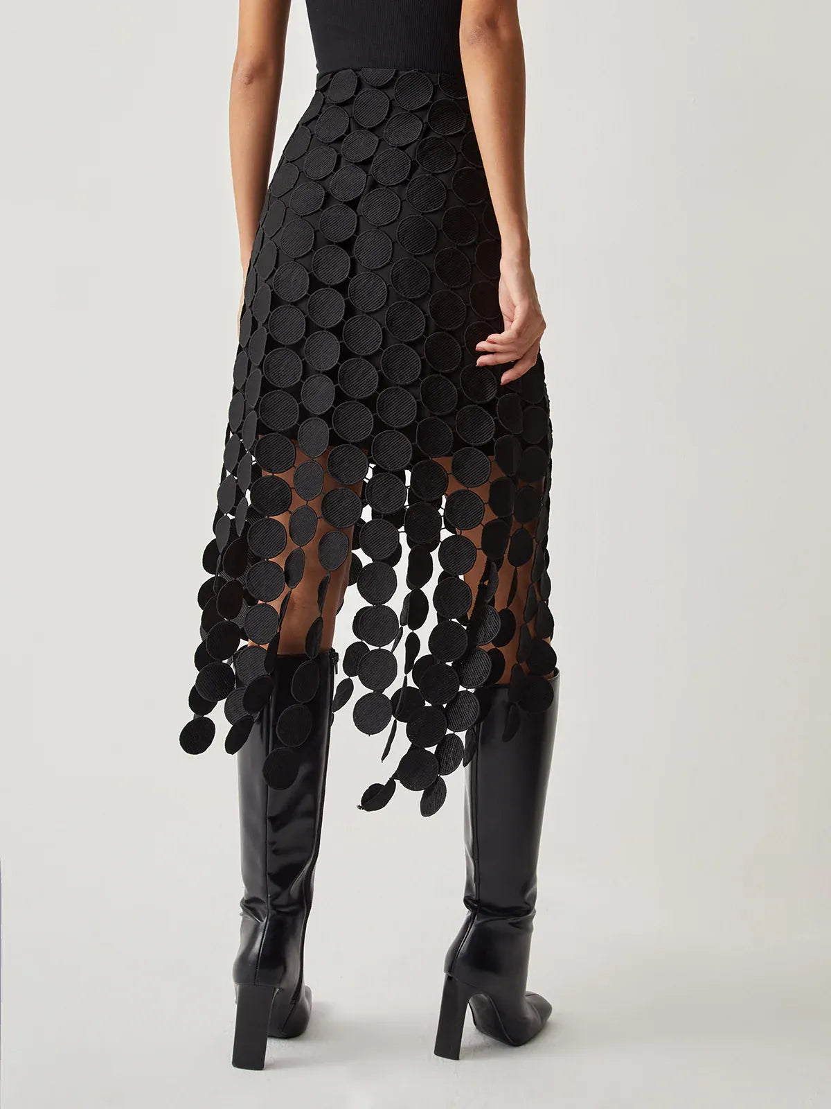 Laser Cut Double Layered Skirt