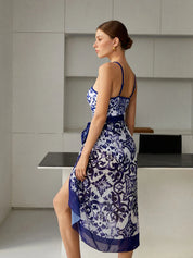 Printed Monokini With Sarong