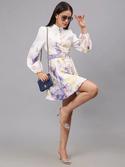 Floral Print Short Dress
