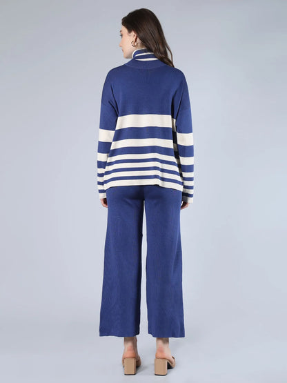 Striped Knitted Two Piece Set
