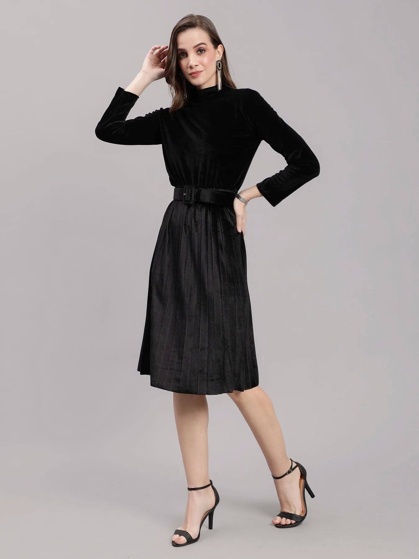 Sleeveless Jacket and Dress Set