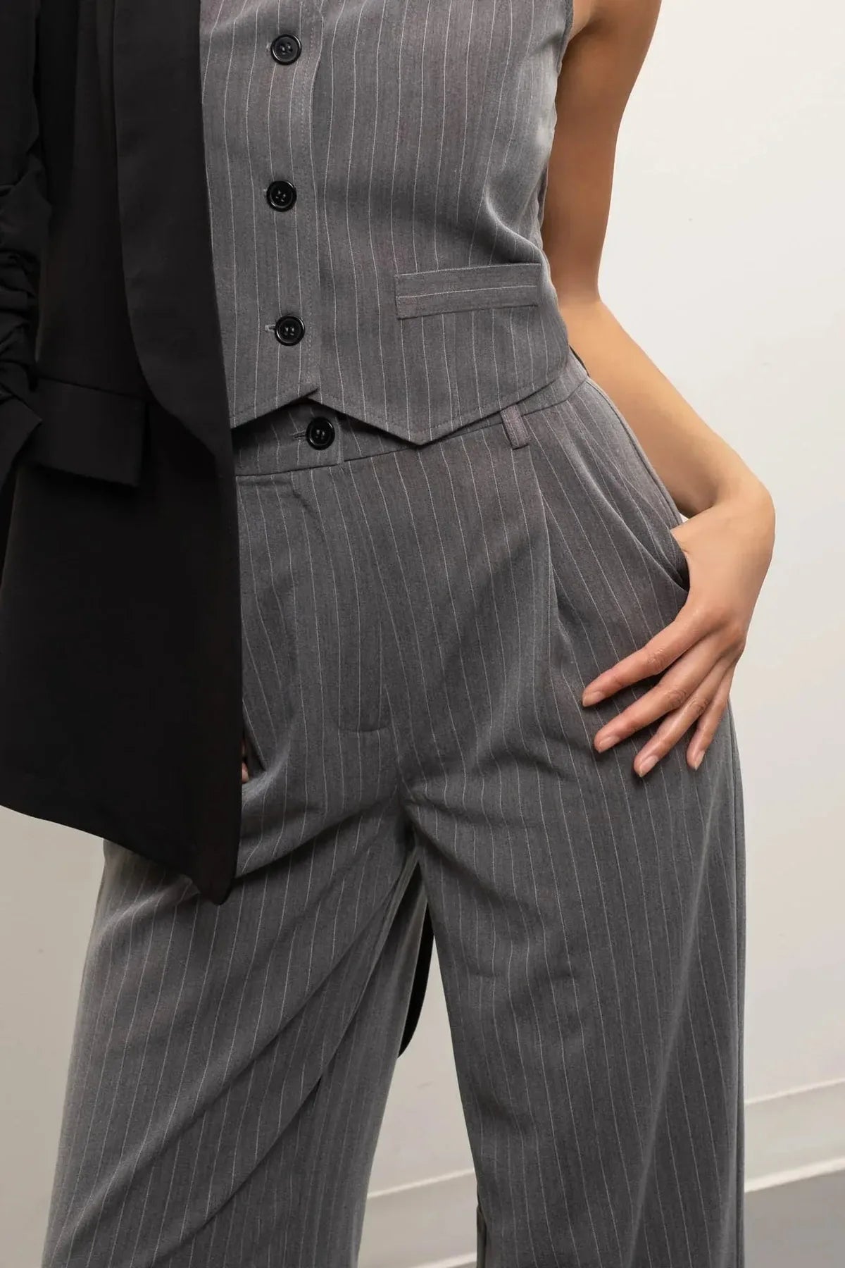 Pinstripe Two-Piece Set
