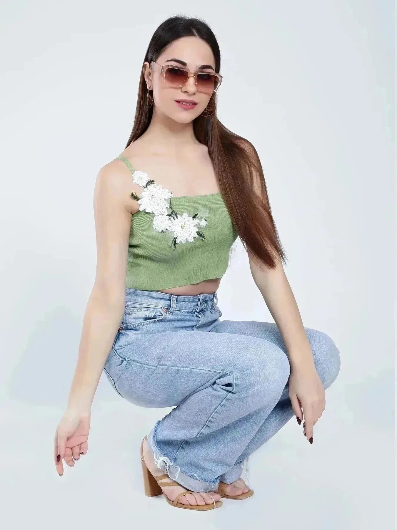 Floral Appliques Cami Top