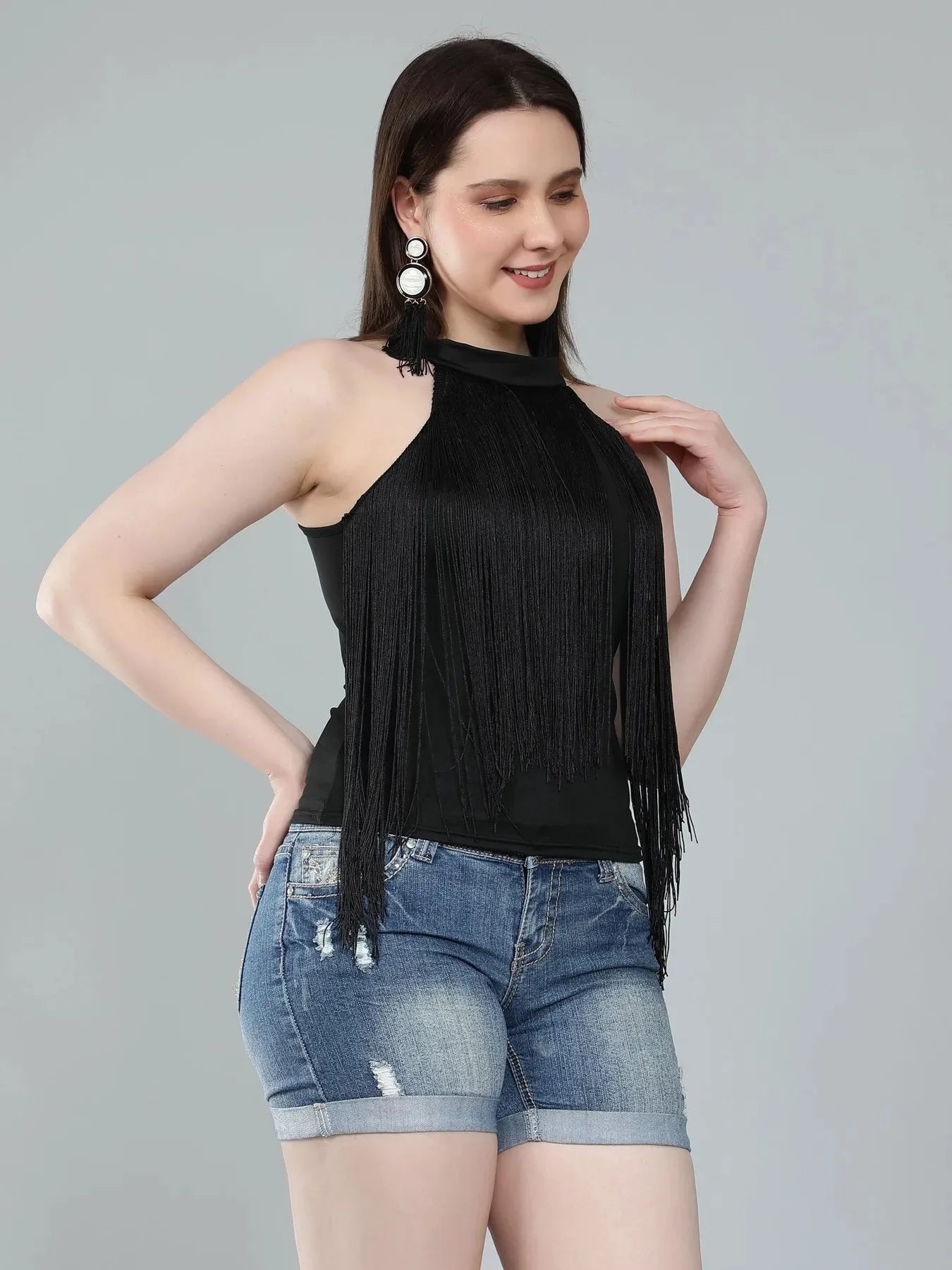 Fringe Halter Top