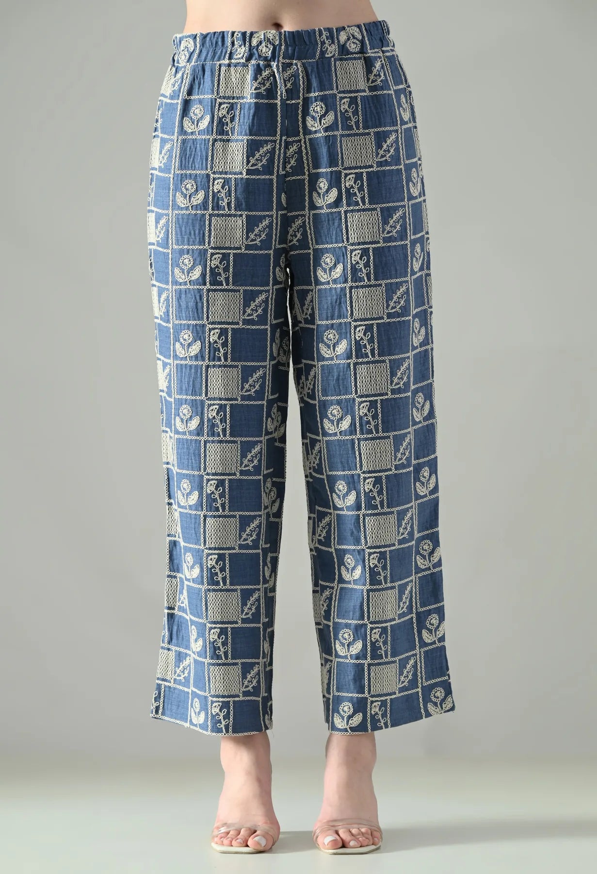 Floral Cube Embroidered Co-ord Set