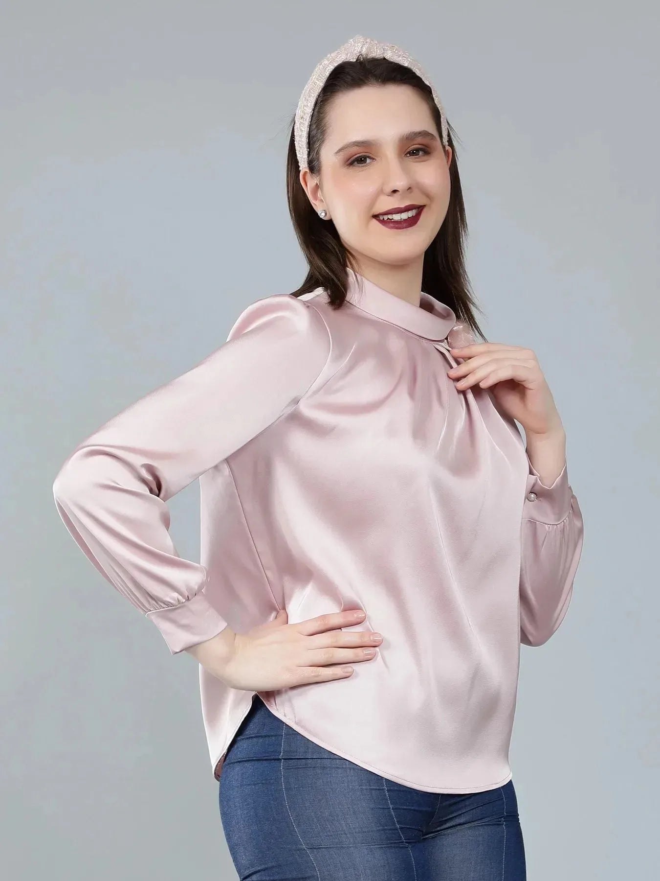 Mandarin Collar Blouse