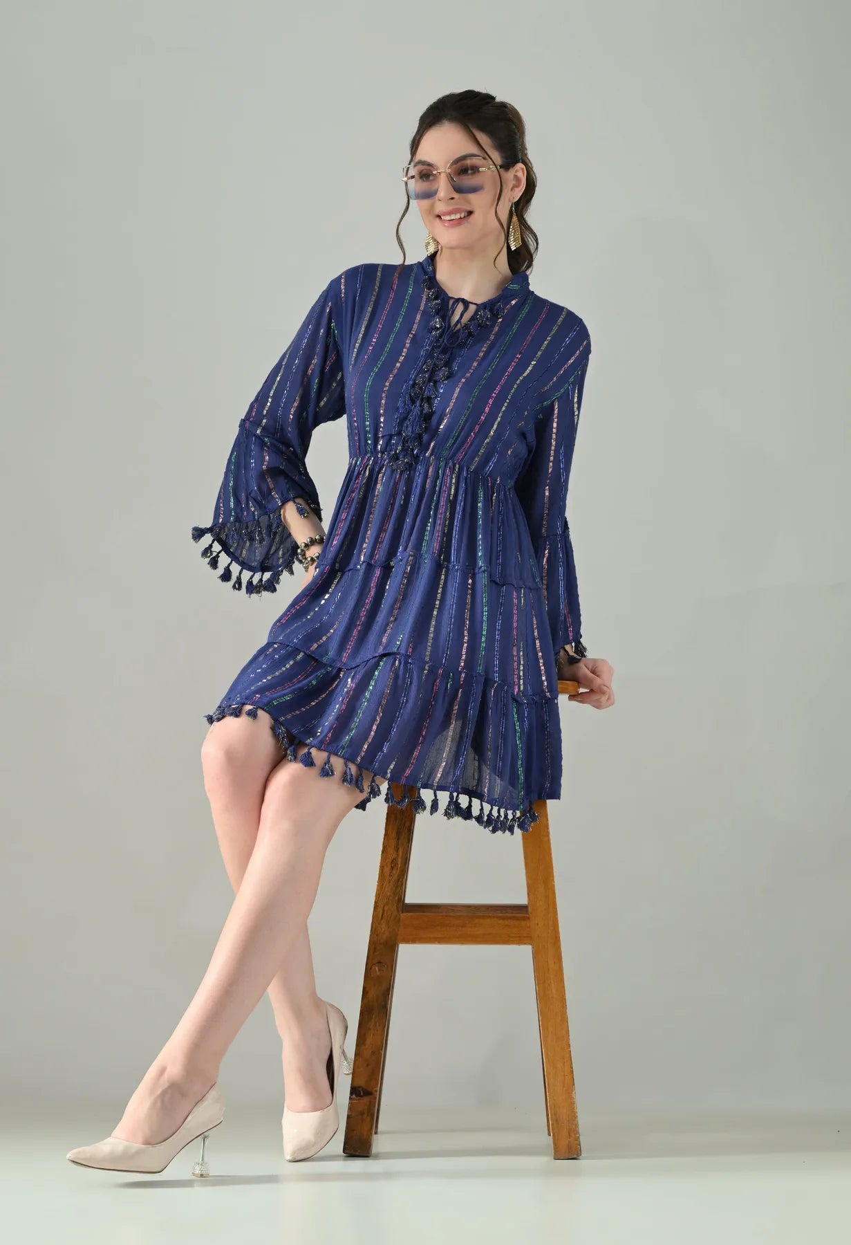 Lurex Charm Short Dress