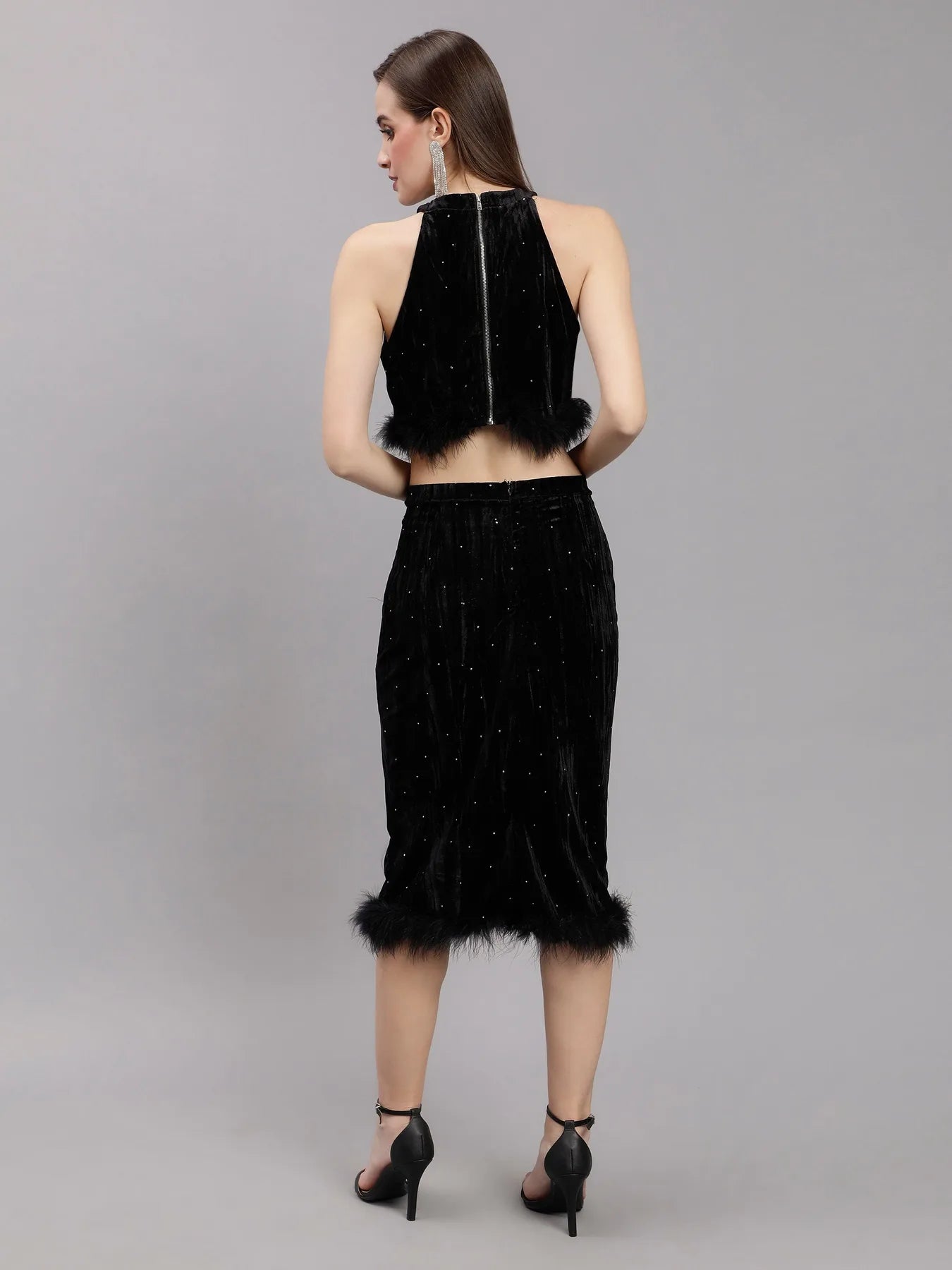Rhinestones Sprinkle Two Piece Set