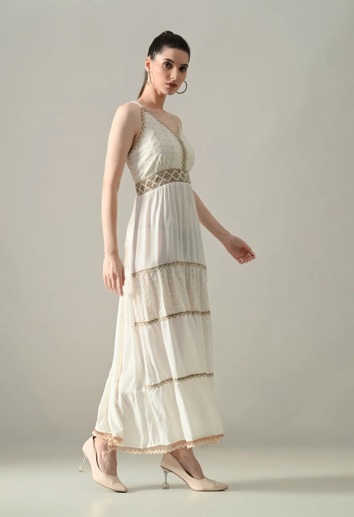 Schiffli Charm Maxi Dress