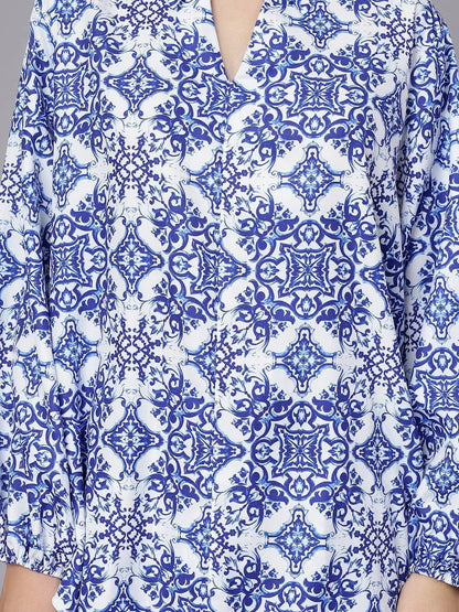 Majolica Print Oversized Two-Piece Set