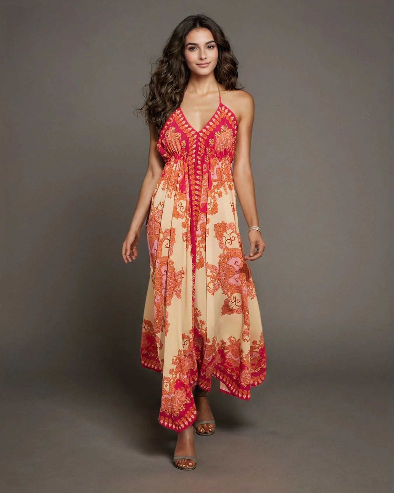 Boho Printed Maxi Dress