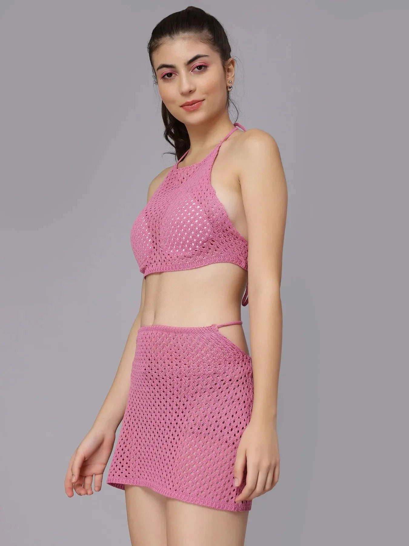 Sexy Crochet Two Piece Set