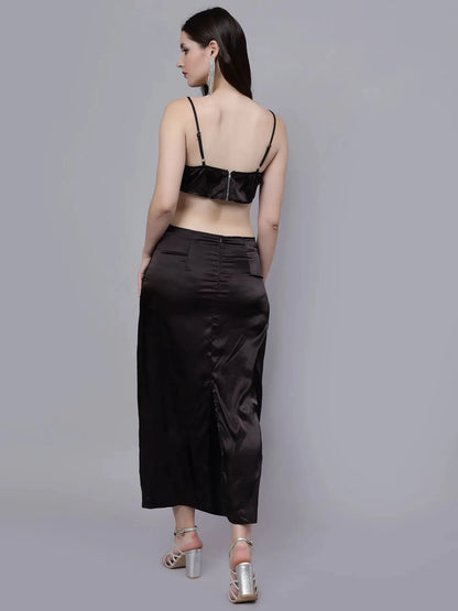 Rhinestone Butterfly Patch Slip Dress