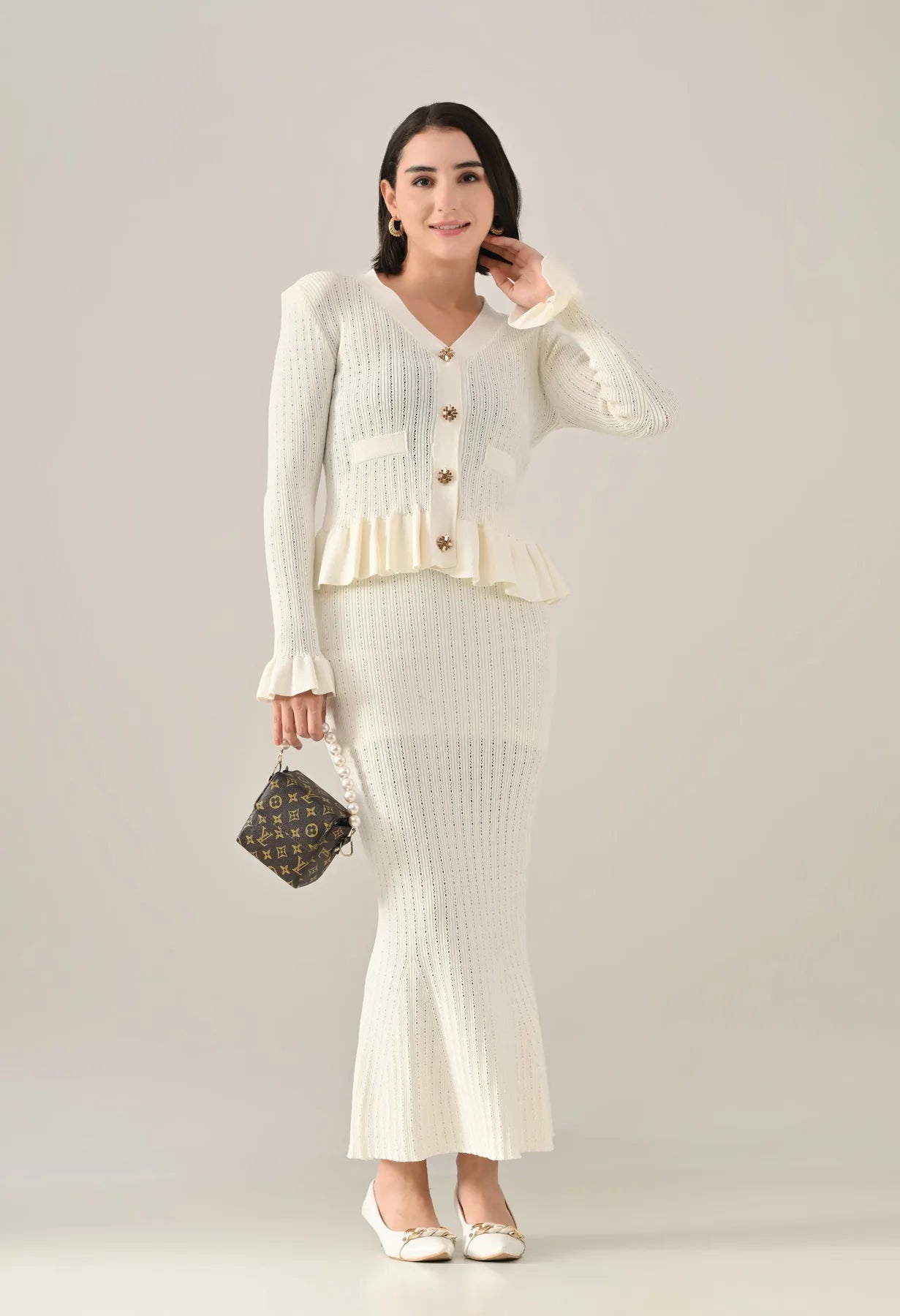 Ruffle Grace Knit Co-ord Set