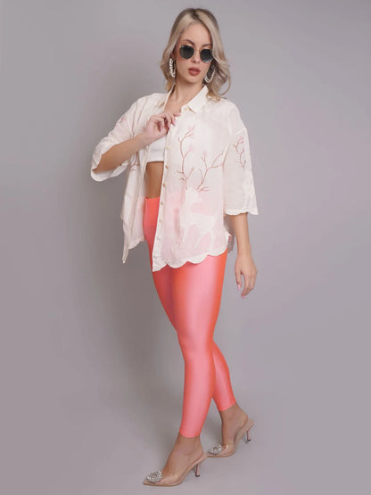 Deer Embroidered Shirt