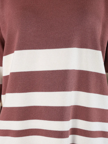 Striped Knitted Two Piece Set