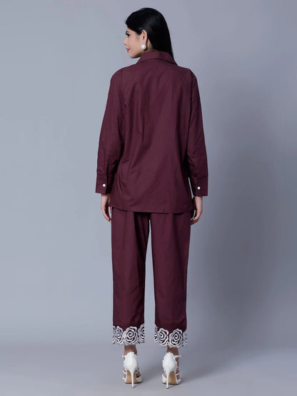 Flower Embroidery Two-Piece Set