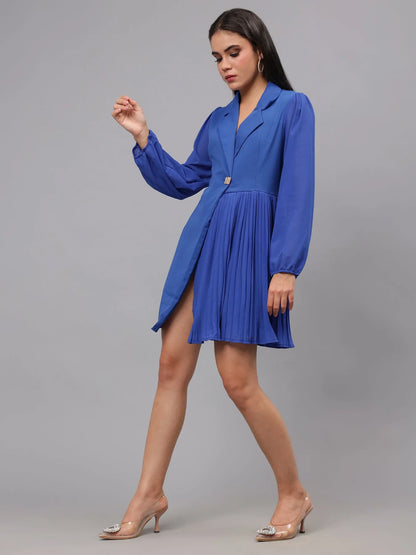 Pleated Wrap Dress