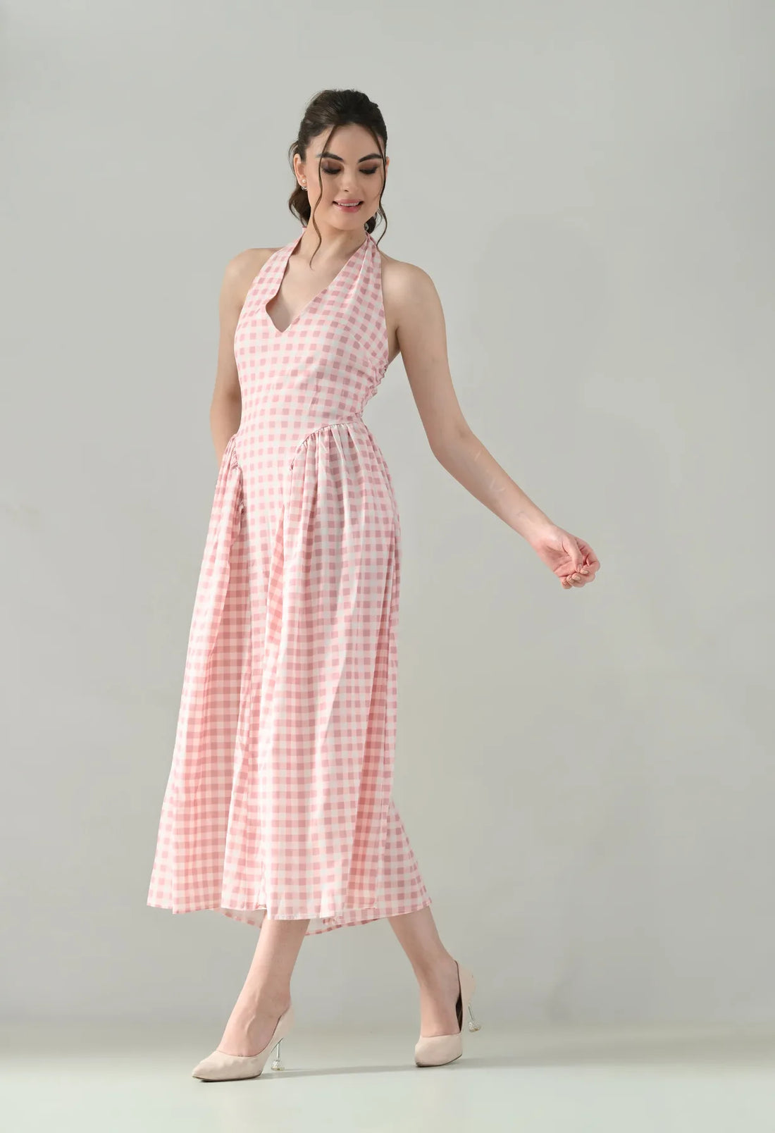 Checkmate Charm Midi Dress