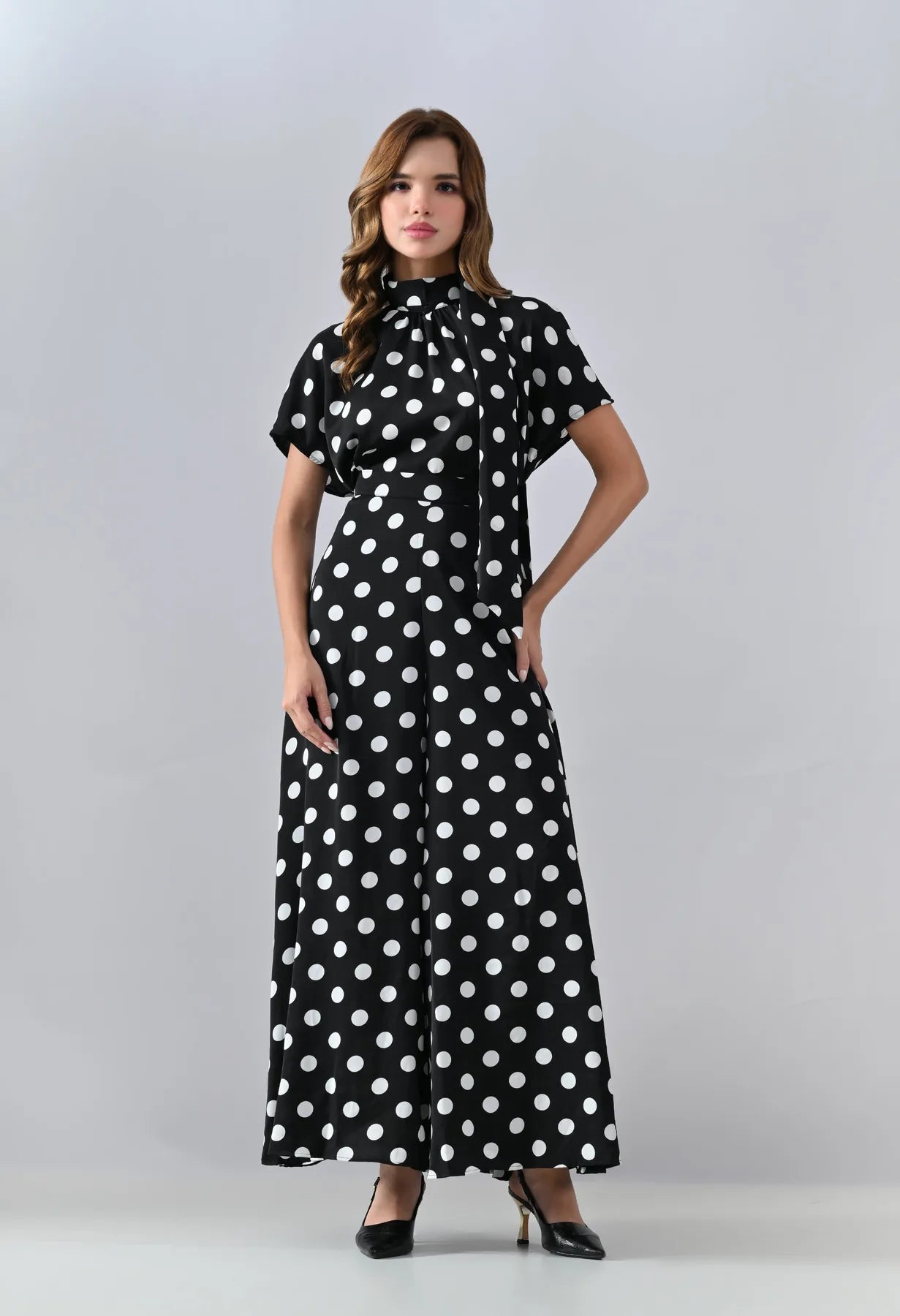 Polka Charm Maxi Dress