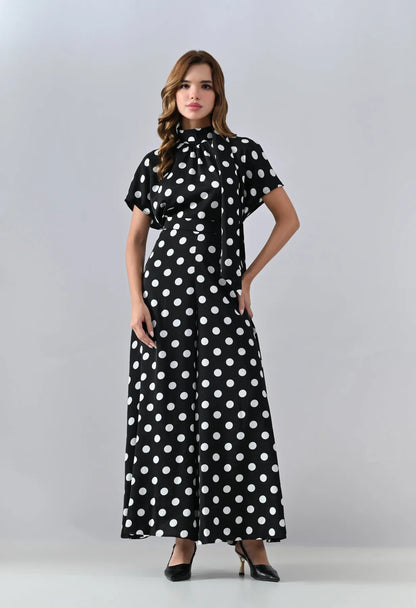 Polka Charm Maxi Dress