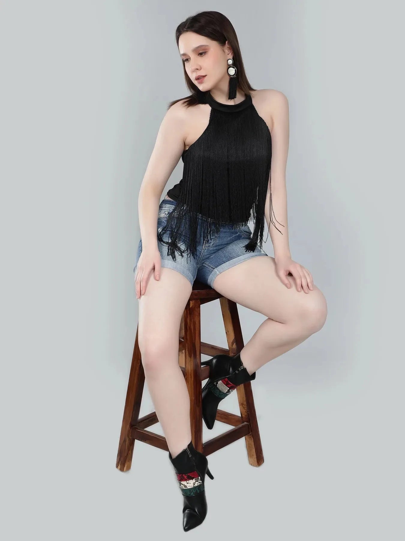 Fringe Halter Top