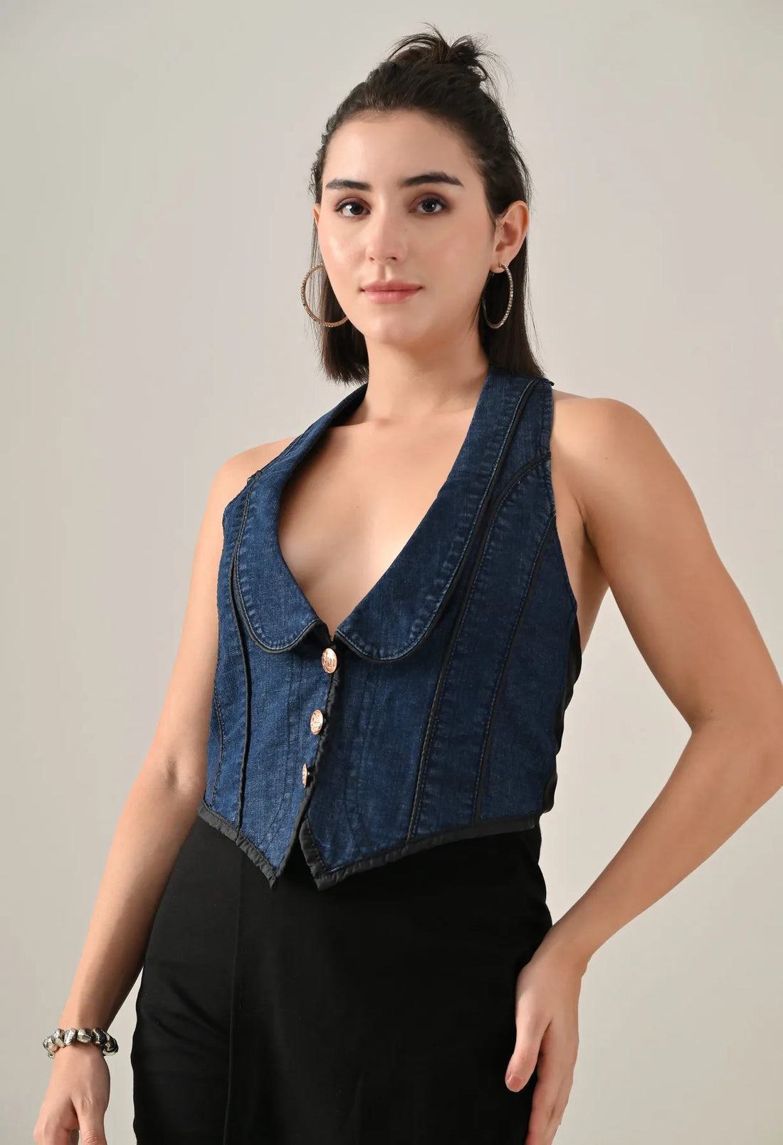 Halter Muse Denim Vest