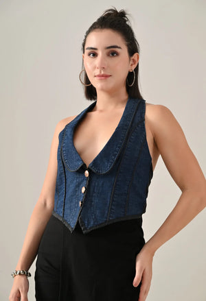 Halter Muse Denim Vest