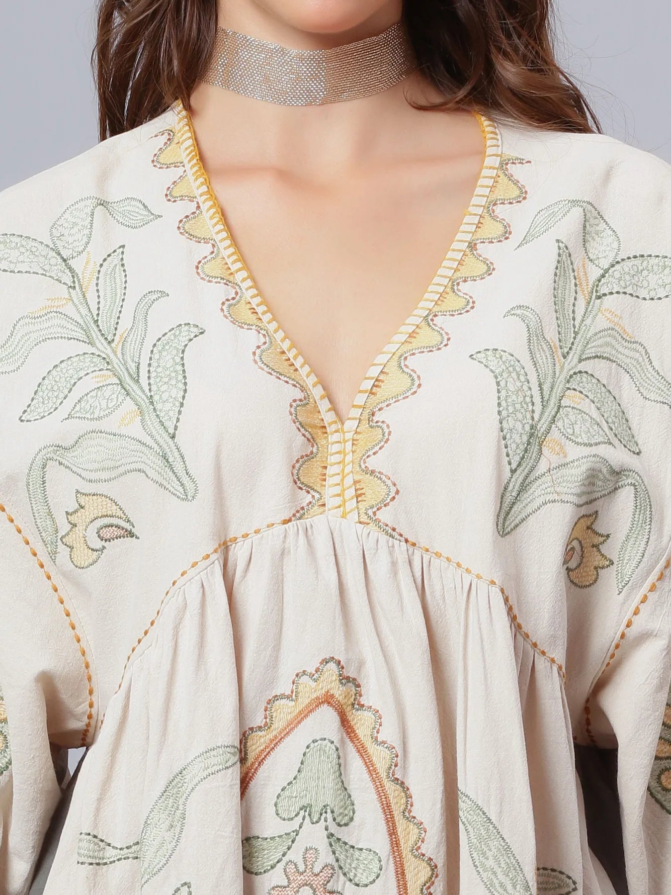 Embroidered Short Cover-Up