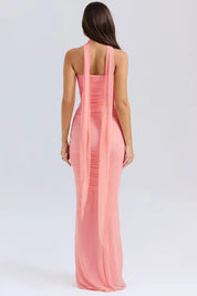 Draped Mesh Corset With Skirt Set