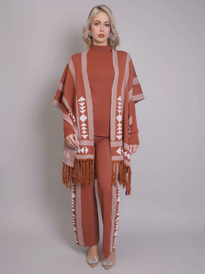 Aztec Printed Three Piece Set