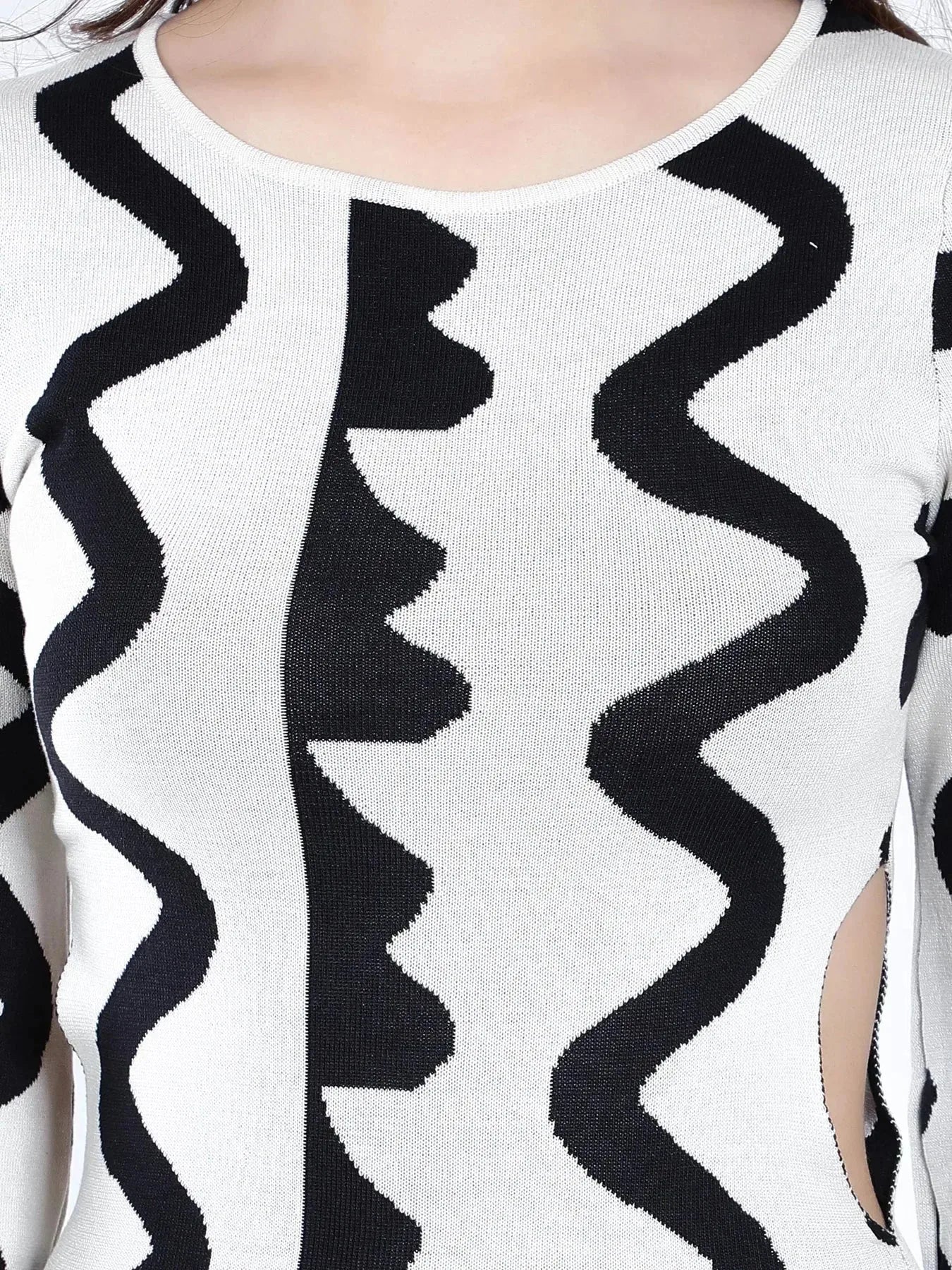 Flat Knit Body Hugging Dress