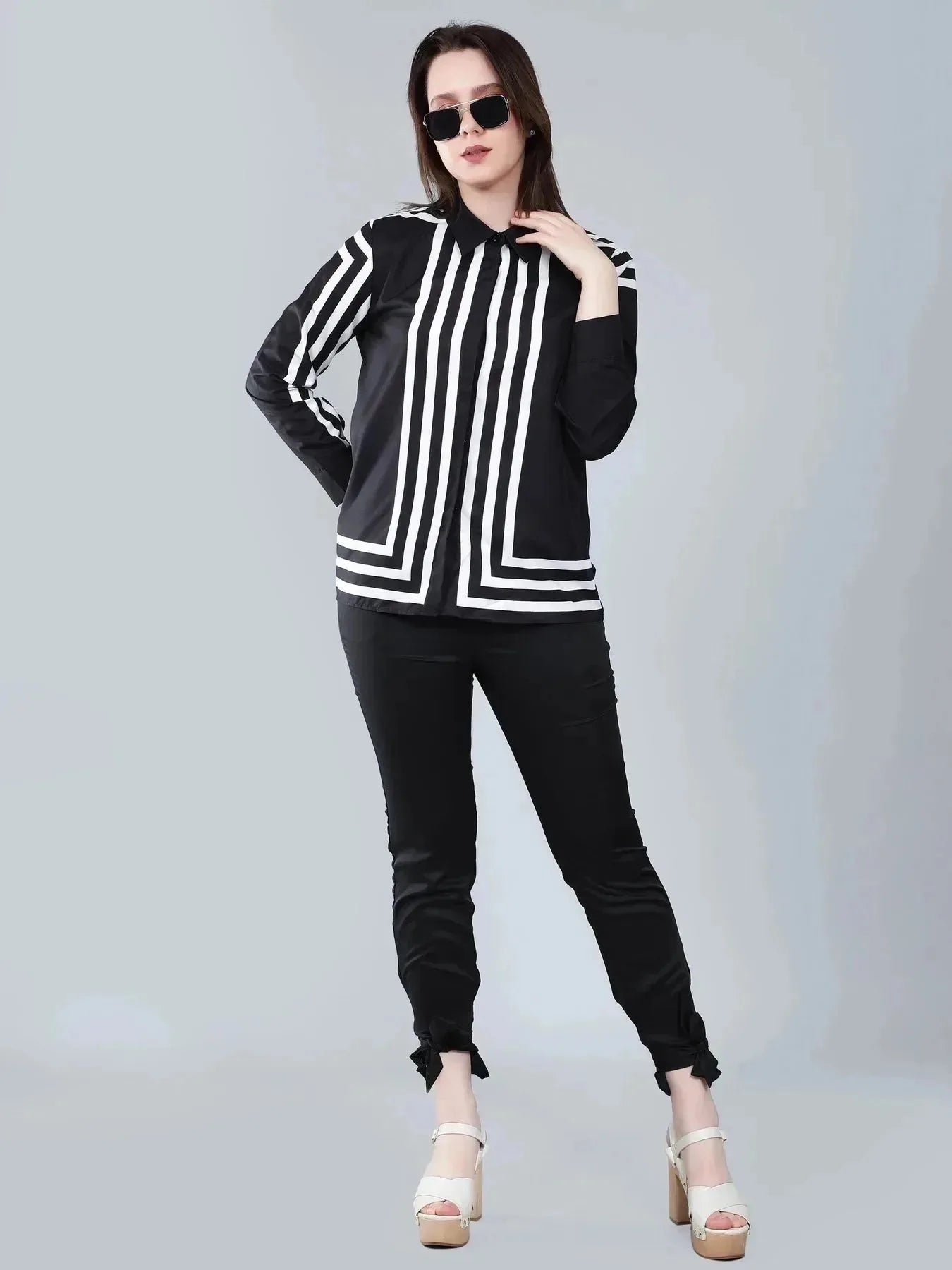 Geometric Striped Shirt