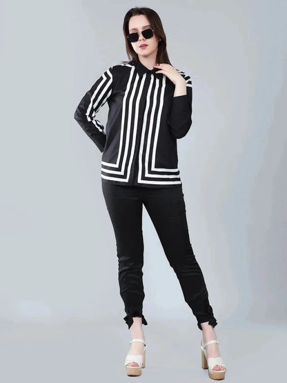 Geometric Striped Shirt