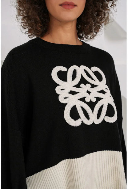 Colorblock Knitted Two-Piece Set