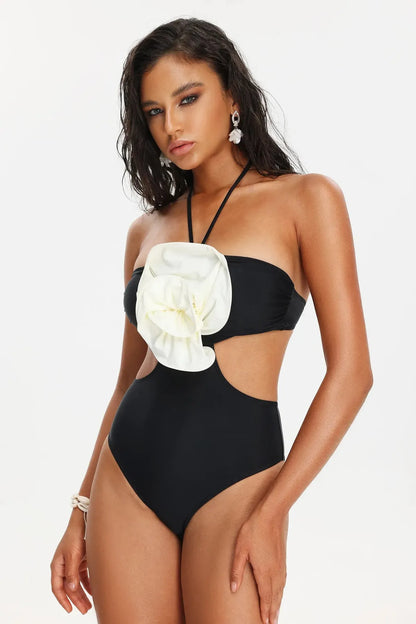 Flower Halter Monokini