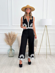 Lace Embroidery Two Piece Set