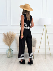 Lace Embroidery Two Piece Set
