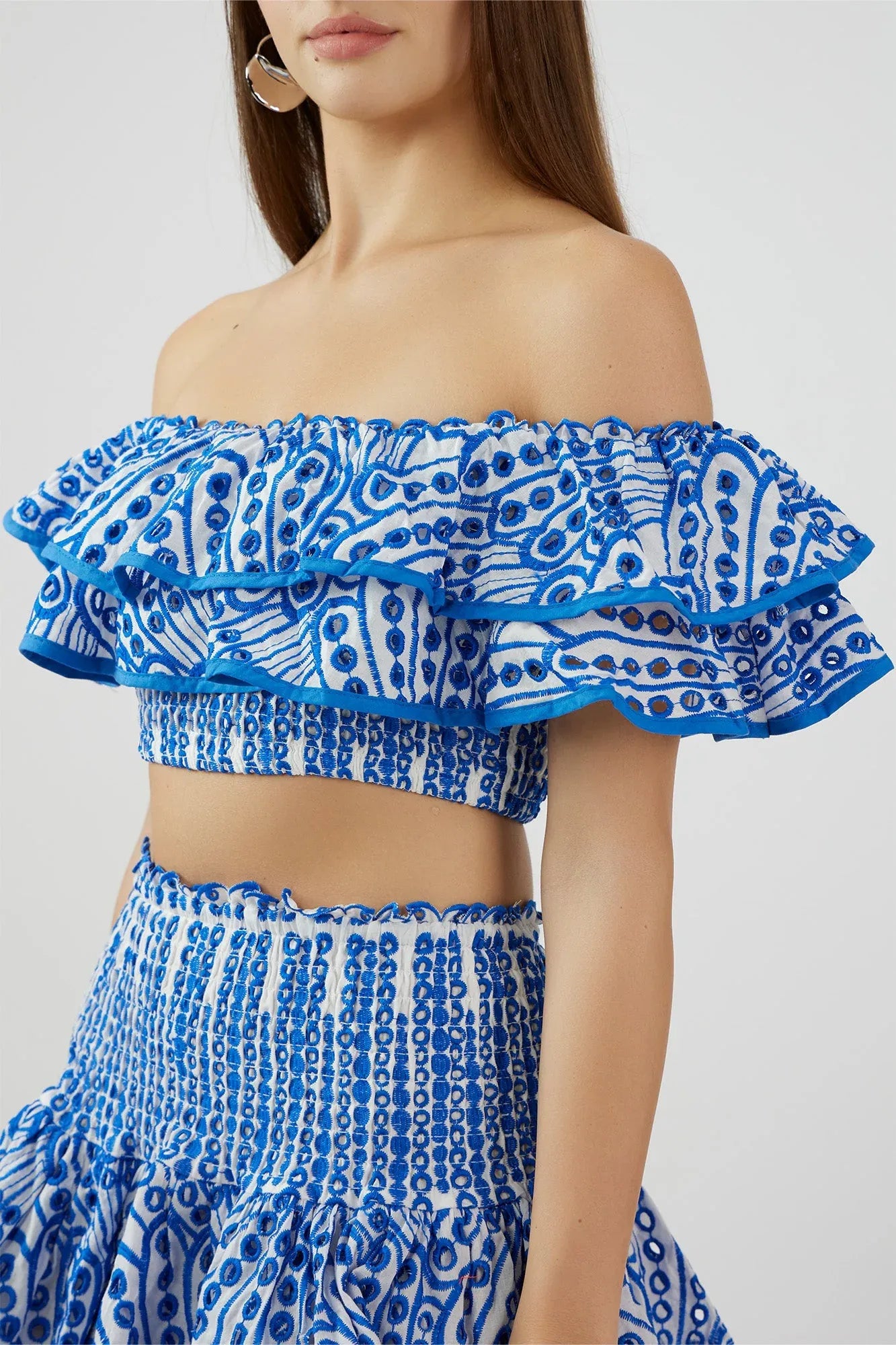 Cutout Off-Shoulder Two-Piece Set